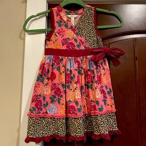 Matilda Jane 4 Rose Print Tank Dress- EUC